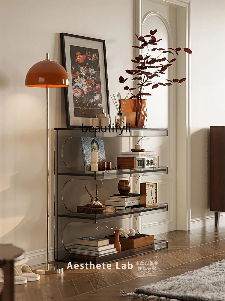 Acrylic dining side cabinet integrated against the wall, living room, tea cabinet, wine cabinet, locker, entrance cabinet