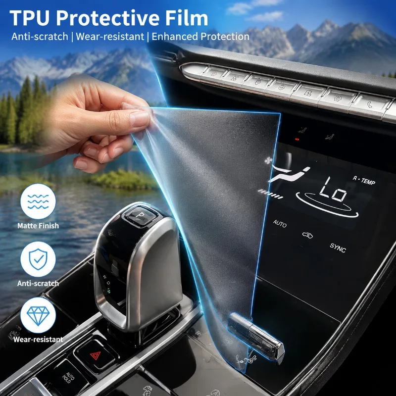 For Audi A6 A7 C8 2019-2023 Interior Film Car Center Console Transparent TPU Protective Film Anti-scratch Repair Accessories