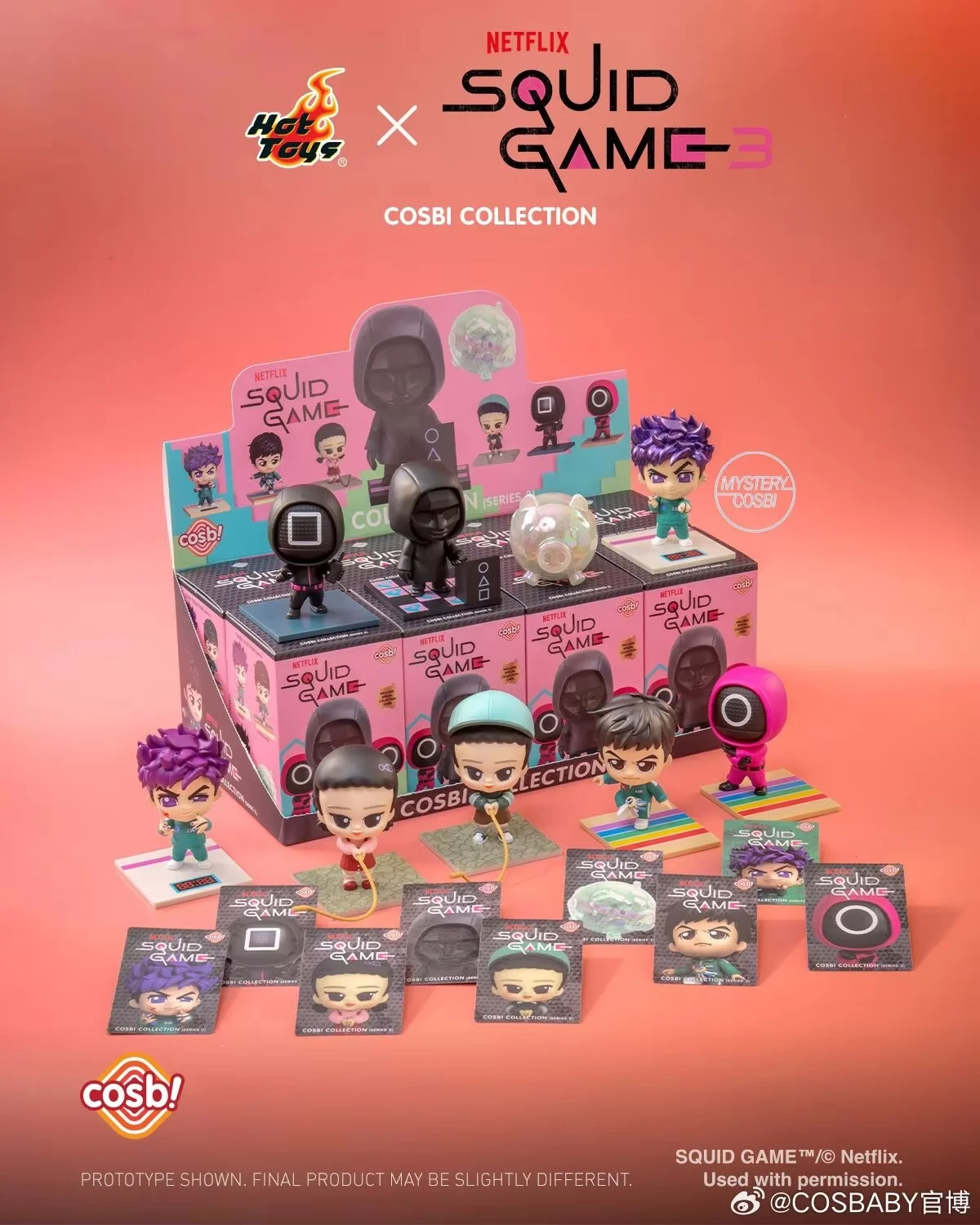 

Hot Toys Squid Game Mini Collectible Doll Blind Box Cosbi Surprise Desktop Decorations PVC Garage Kit Trendy Birthday Gift
