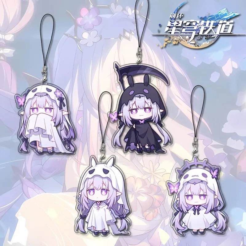 Honkai:Star Rail Castorice Cosplay Game Peripheral Acrylic Mobile Phone Chain Two-sided Backpack Pendant Decoration Gift