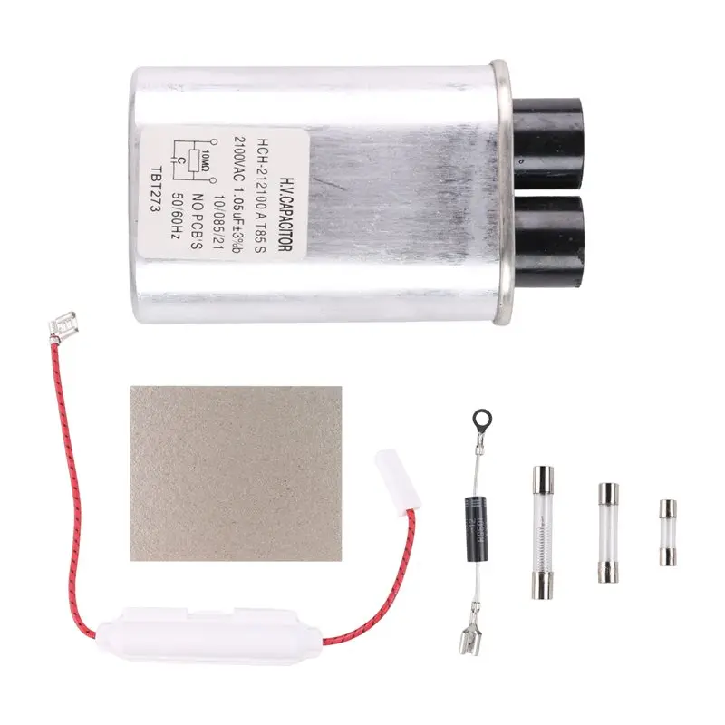 [newa66z-】-folhas-de-mica-capacitor-de-alta-tensao-diodo-de-alta-tensao-fusivel-conjunto-de-8-pecas-para-forno-de-micro-ondas-padrao-midea-galanz-pa