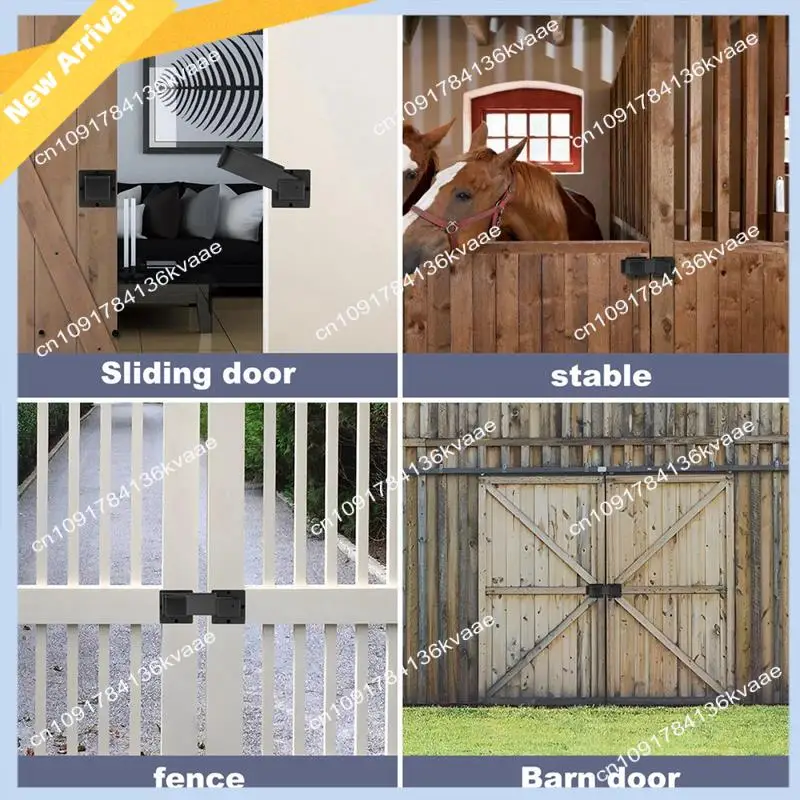 M01K Gate Latch Lock Adjustable Flip Gate Latch Lock With 3 Padlock Hole For Barn Door Shed Fence Outdoor Gate Shed