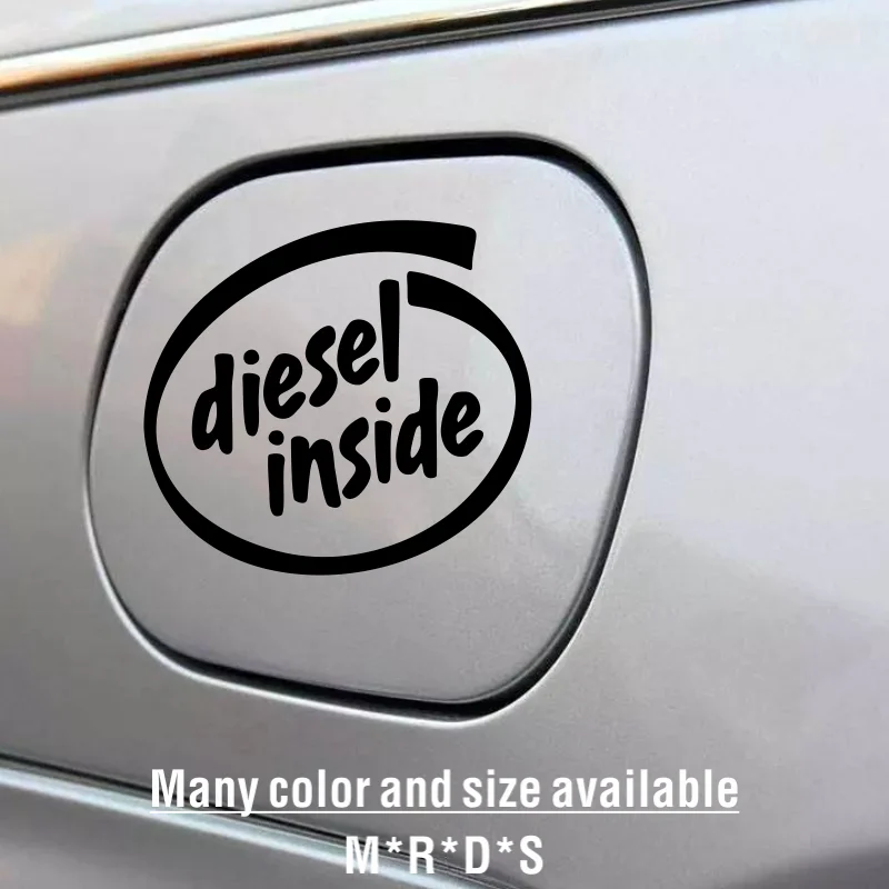 Diesel inside funny car sticker vinyl decal car auto stickers for car fuel tank cap cover car decor