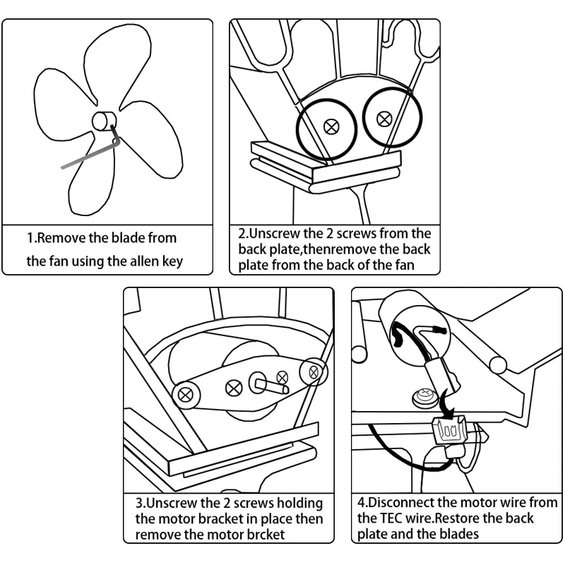 벽난로 선풍기 교체용 모터 스토브 선풍기, 전기 모터, 바베큐 오븐 발전기 칩, 일반 액세서리, 1 개