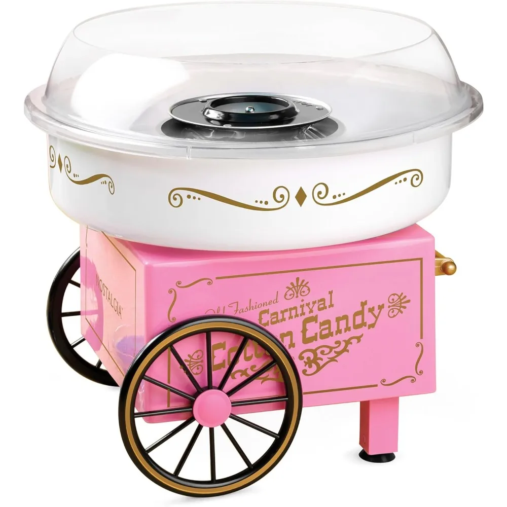 

Cotton Candy Machine - Retro Cotton Candy Machine for Kids with 2 Reusable Cones