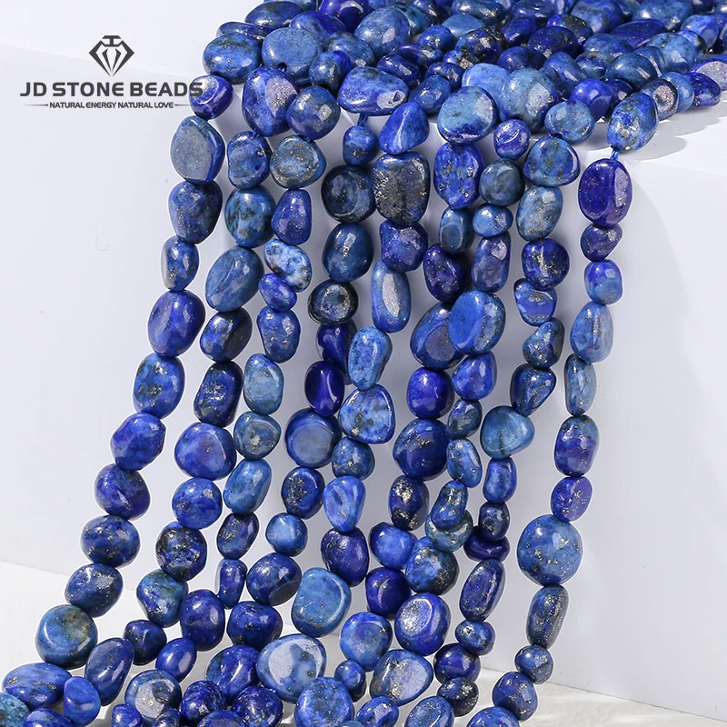 6-8mm Natural Stone Lapis Lazuli Irregular Beads Loose Spacer Nuggest Minerals Bead for Jewelry Making Diy Necklace Bracelet 15