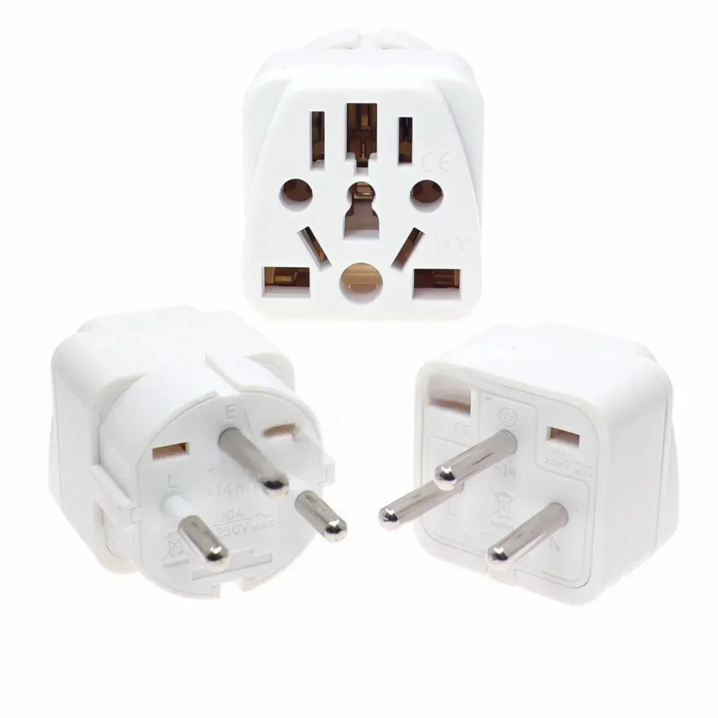 Universal Israel IL Plug Adapter 3 Pin EU Euro AU US UK to Israeli Travel Power Charger Socket Outlet 10A