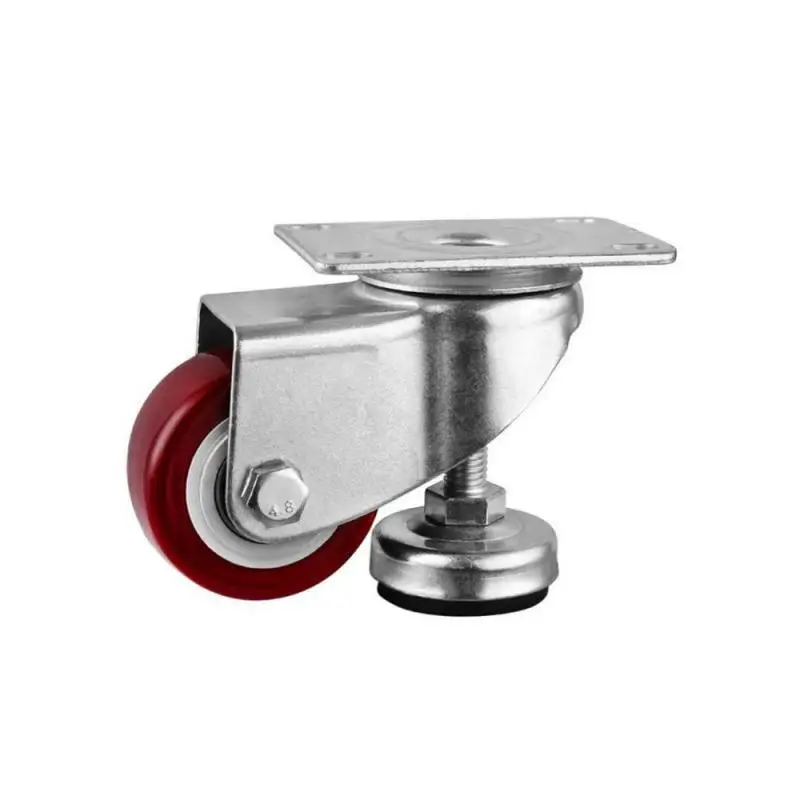 

2.5 Inch Horizontal Adjustable Caster Diameter 65mm With Foot Cup Cabinet Wheel Height Universal Spot 1 Pc