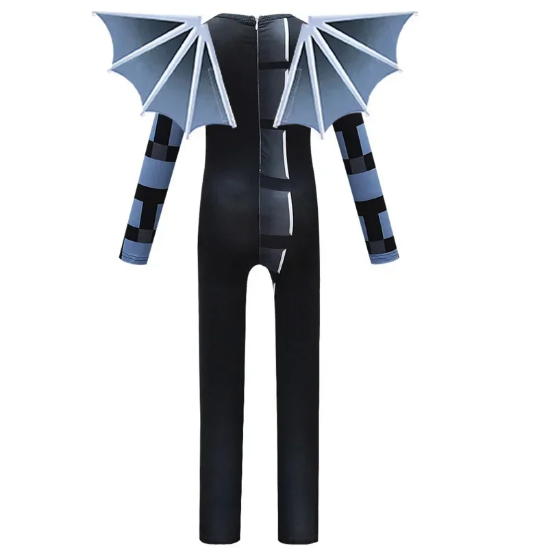 Child Mine Diamond Armor Kids Game Character Halloween Cosplay Costume Boys Crafted Jumpsuit Wing Mask Child's Play Set G5403