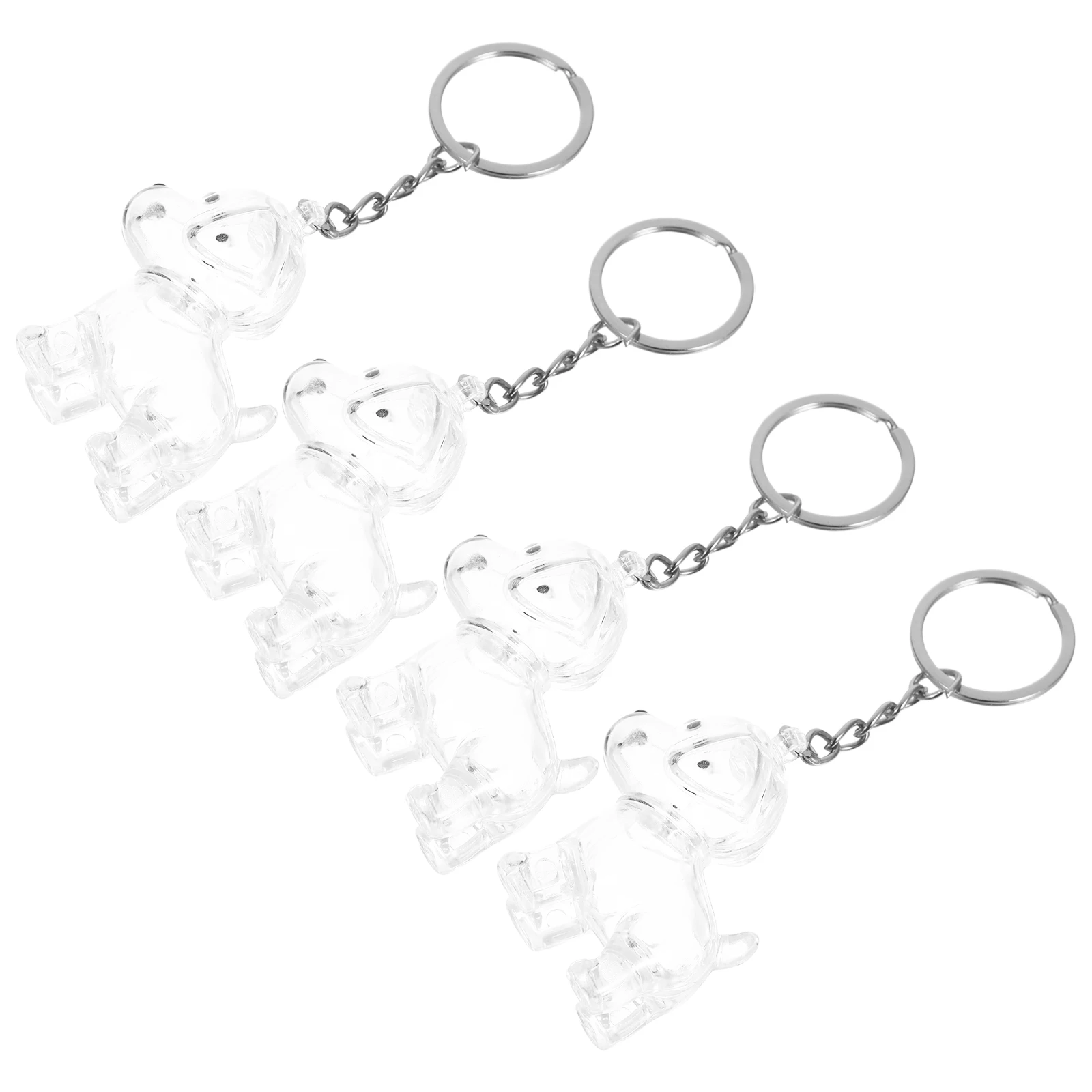 4pcs Hair Keepsake Transparent Capsule Keychain Dog Storage Container Dustproof Seal Portable Memorial Box For Pet Owners Dog