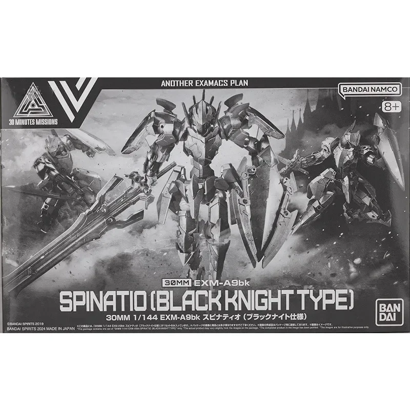 In Magazzino Originale Bandai 30MM EXM-A9bk Spinatio [BLACK KNIGHT TIPO] 1/144 Assemblaggio Action Figure Modello Giocattoli Collezione Regali