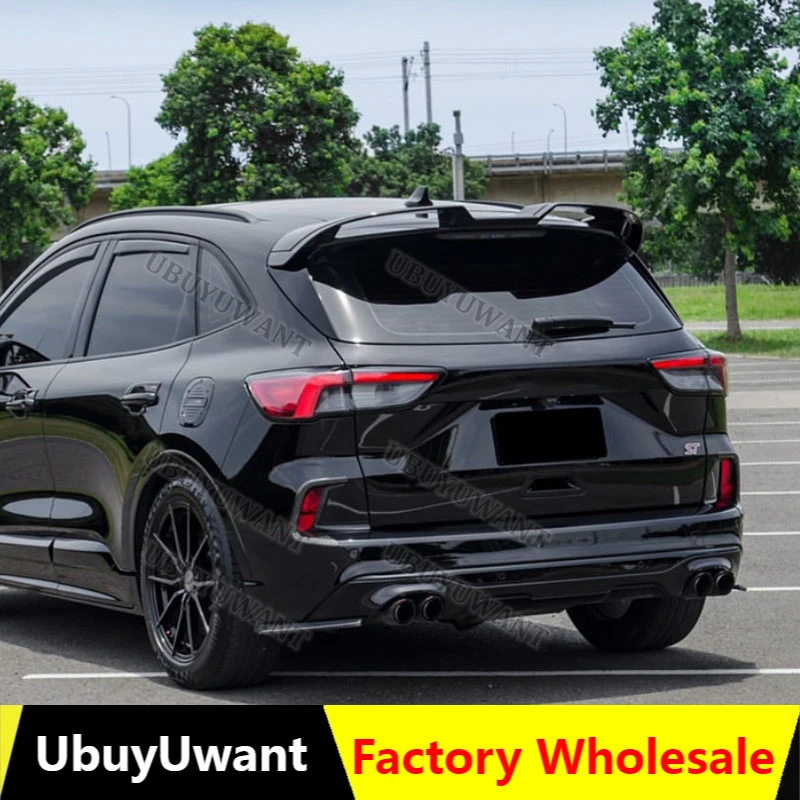 Für Ford Escape Kuga ABS Heckspoiler Schwanz Trunk Boot Flügel Abdeckung Auto Zubehör 2020 +