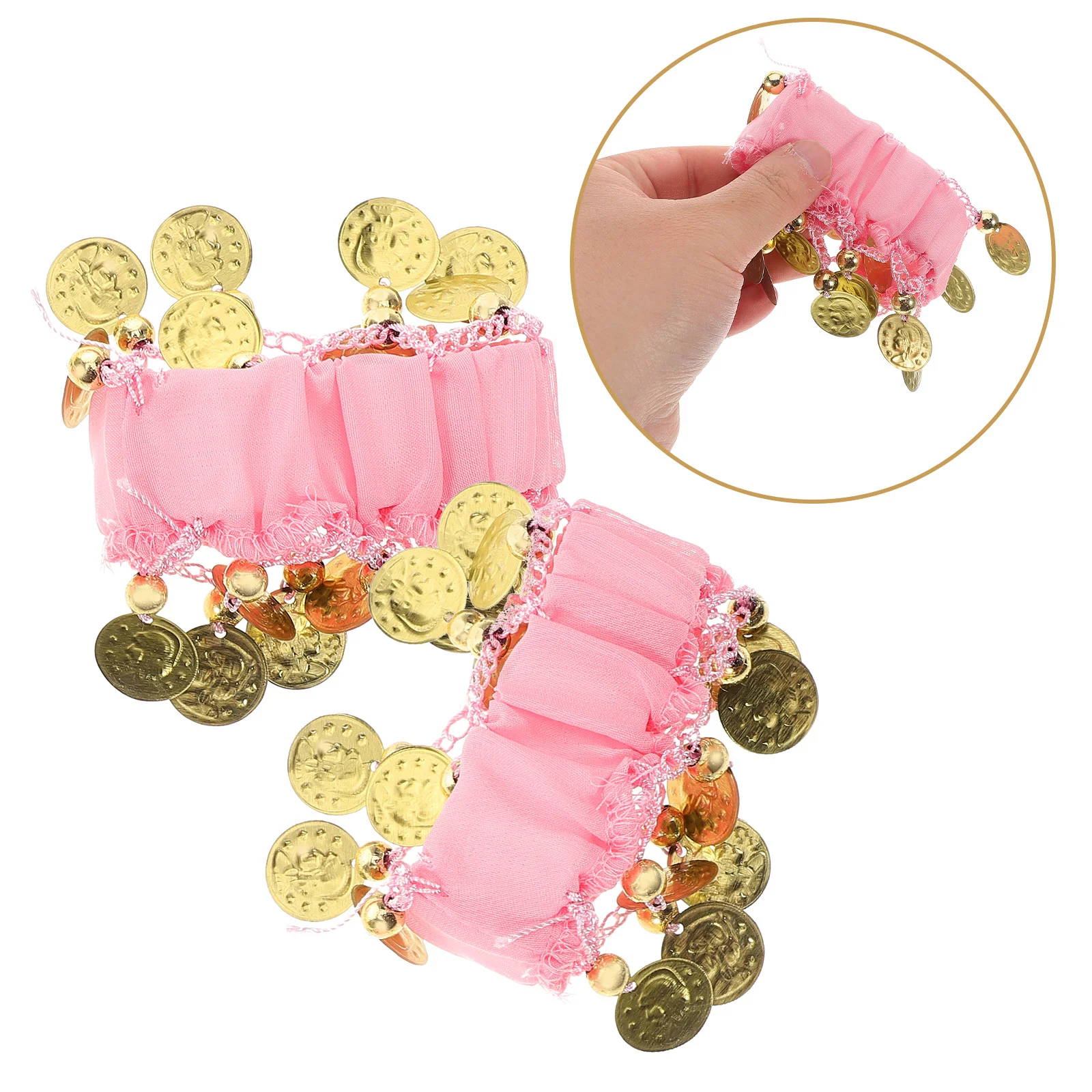 

2pcs Belly Cuffs Chiffon Wrist Band For Ankle Cuffs Fashion Chiffon Bracelet For Halloween Christmas Costume