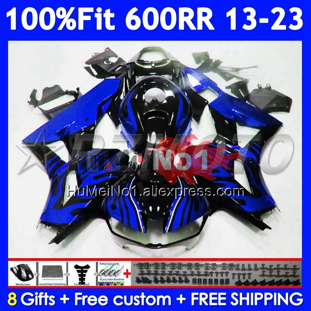 Body For HONDA CBR600 CBR Blue flames 600RR 600 RR CC 13 2014 2015 2016 2017 2018 44No.90 CBR600RR F5 19 20 21 22 23 24 Fairing