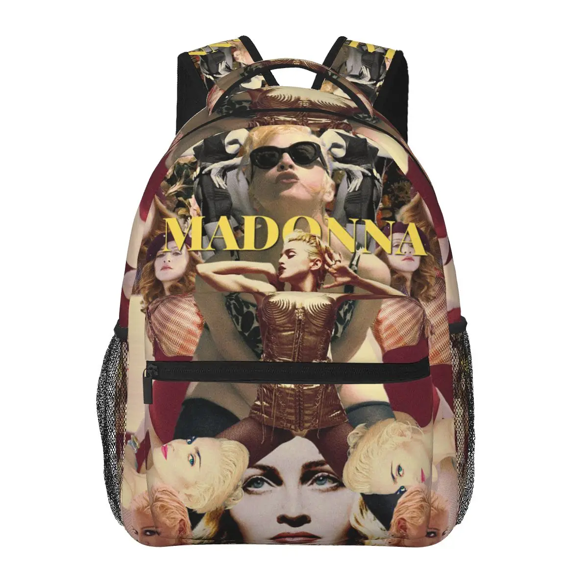 Madonna Ciccone Graphic Tour Student Backpack School Bag Hiking Travel Daypack for Men Women Fashion Bookbag Shoulder Bags