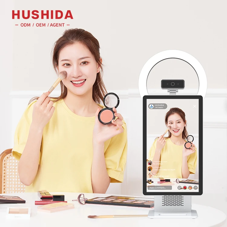 HUSHIDA Custom 15.6 Inch High-Definition Multi Camera Live Streaming Device for Radio & TV Broadcasting Equipment