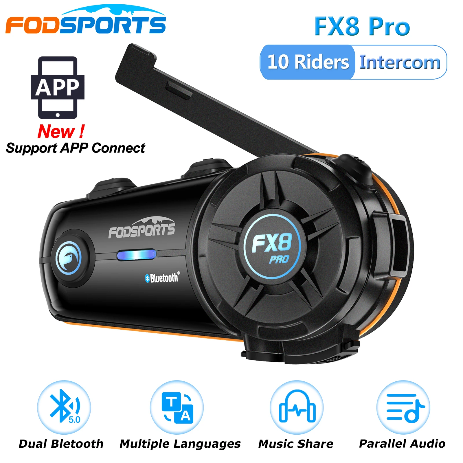 Fodsports FX8 Pro Motorcycle Intercom Dual Bluetooth Helmet Fodsports FX8 Pro Motorcycle Intercom Dual Bluetooth Helmet