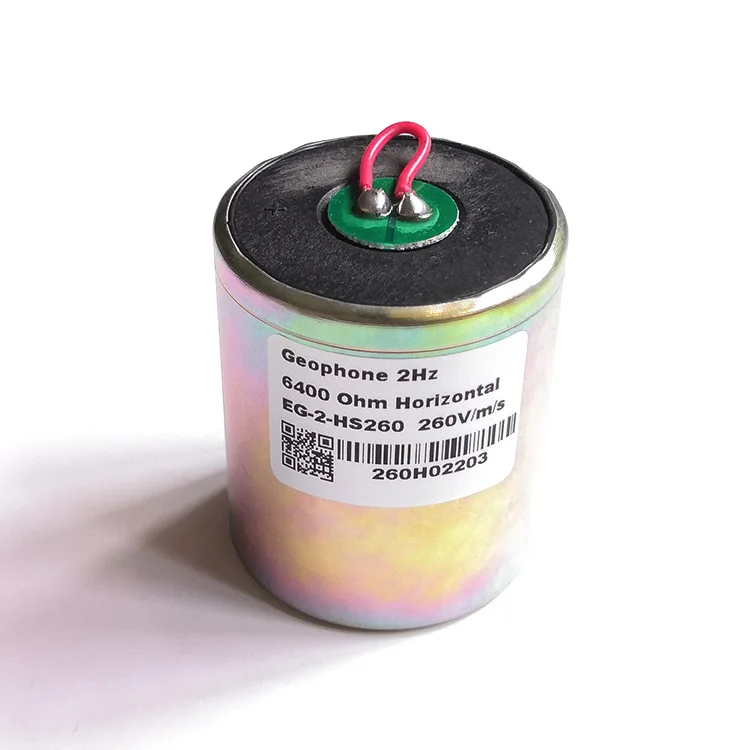 

Low Frequency EG-2-HS260 Geophone 2Hz Horizontal High Sensitivity 260V/m/s Seismic Sensor Geophone 2 Hz