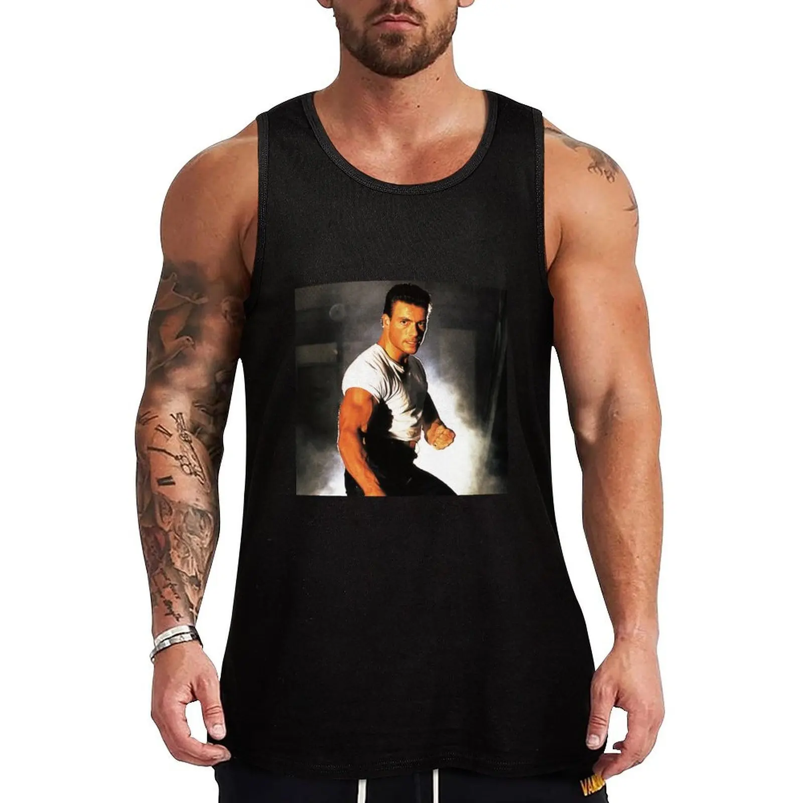 

Jean-Claude van Damme Tank Top sleeveless man shirts bodybuilding t-shirt Fitness men clothing Body man