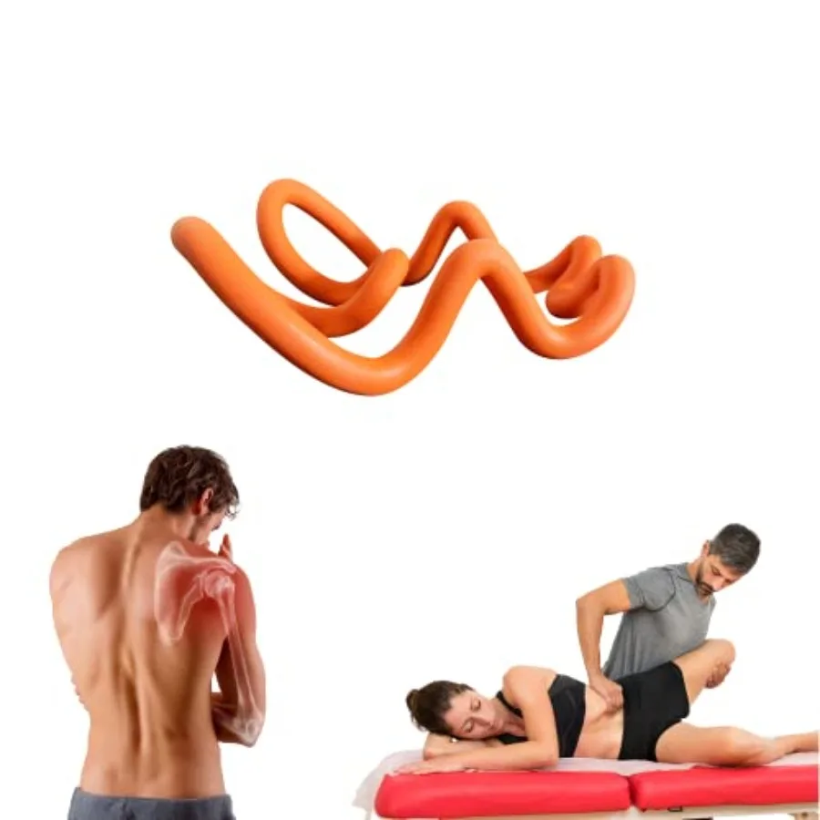 Deep Trigger Point Myofascial Release Tool for Back Shoulder Blade Hip Flexor Massager in Black with Ergonomic Design for Scapu