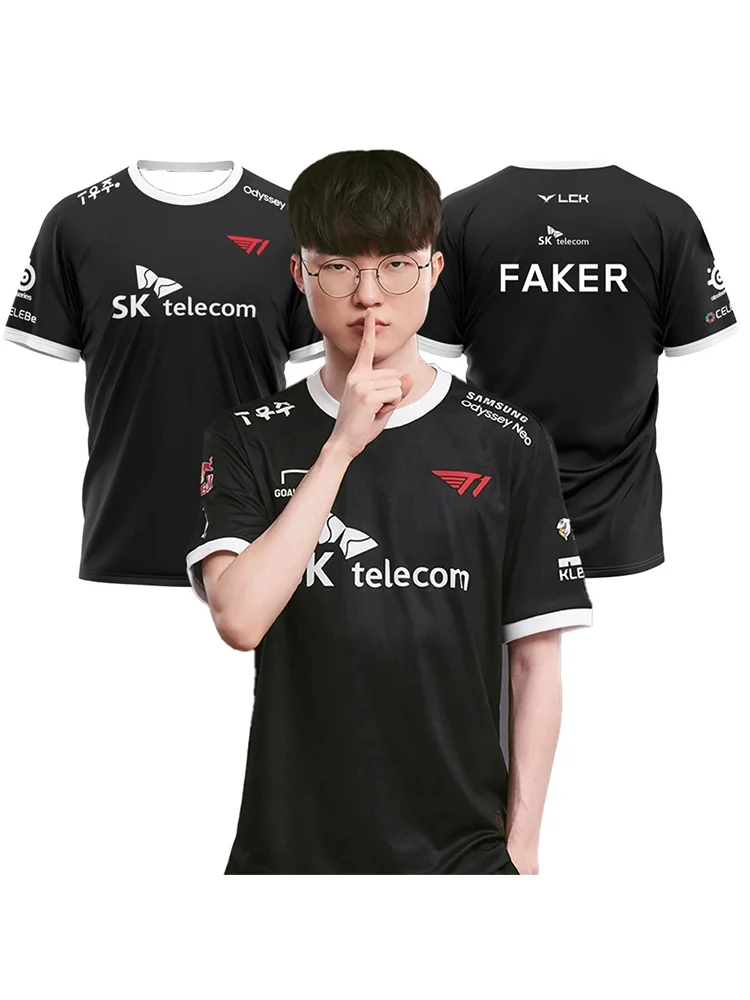 2025 League of Legends SKT T1 T-Shirt LOL Spiele E-Sport Team Uniform Faker Zeus Fan Support Trikot – Detail 3