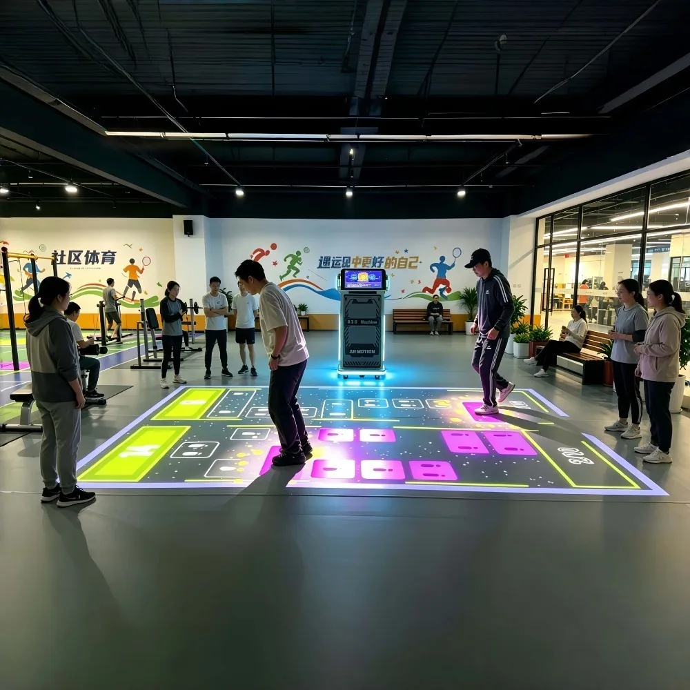 Movable Floor Projection Amusement Mobile Interactive Floor Projector Fitness All in One Floor Projection Interactive Projection