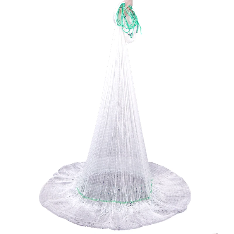 Korea Style Hand Cast Net 10FT Nylon Monofilament Fishing Net Throw Nets