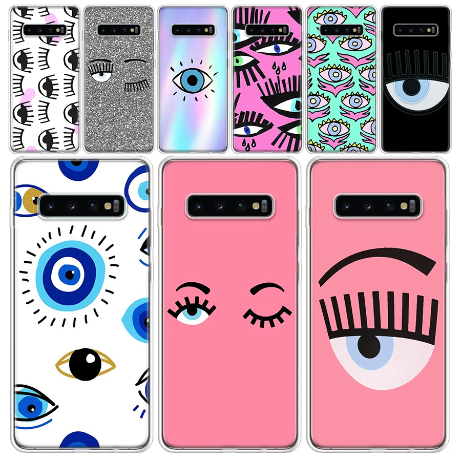 Ferragnies Eyes Chiara Soft Phone Case for Samsung Galaxy S24 S23 S22 S21 Ultra S20 FE S10 Plus S10E S9 S8 + Fundas Cover Capa