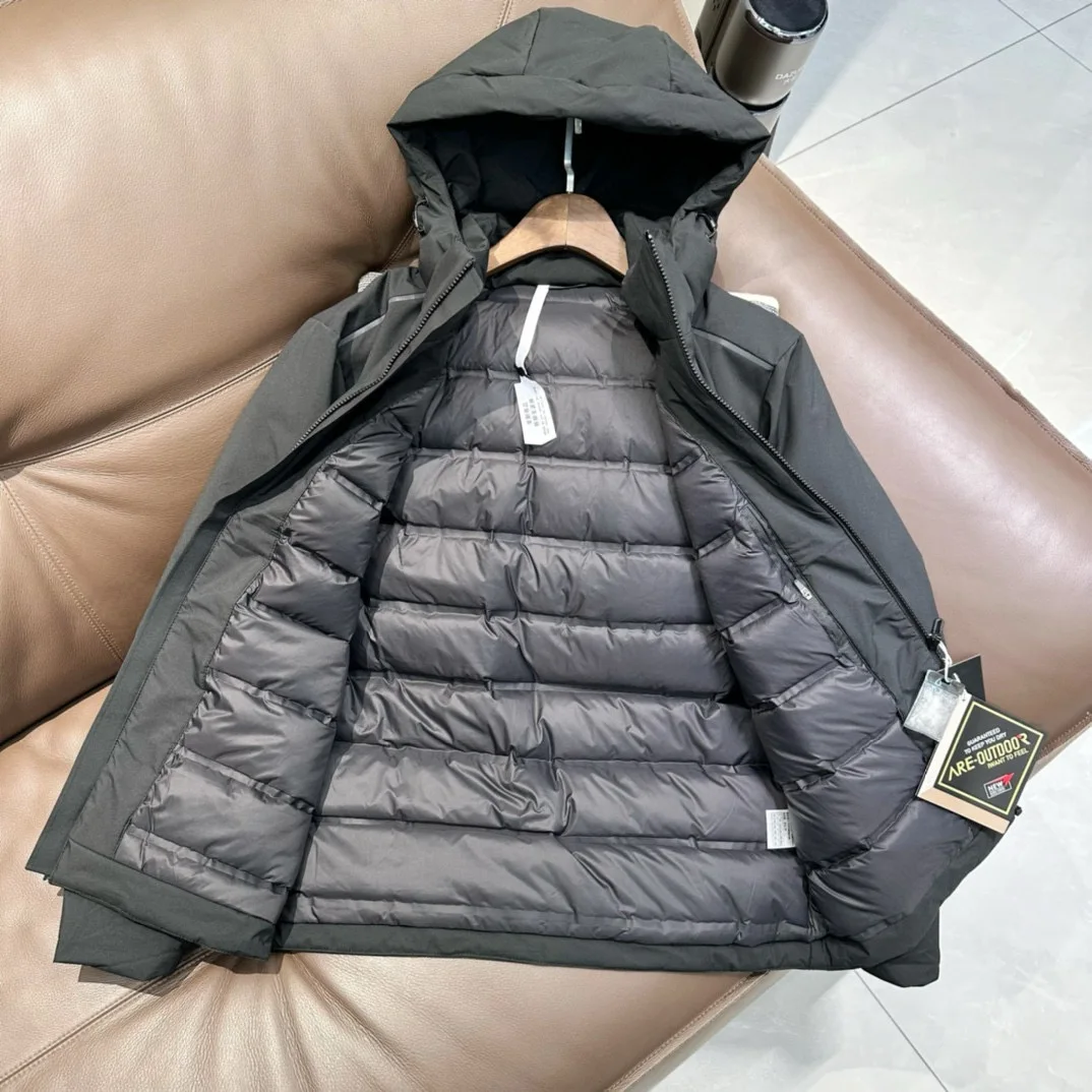 M5538 inverno pato térmico para baixo casaco de alta qualidade dos homens ao ar livre à prova dwaterproof água esqui caminhadas para baixo jaqueta para homem