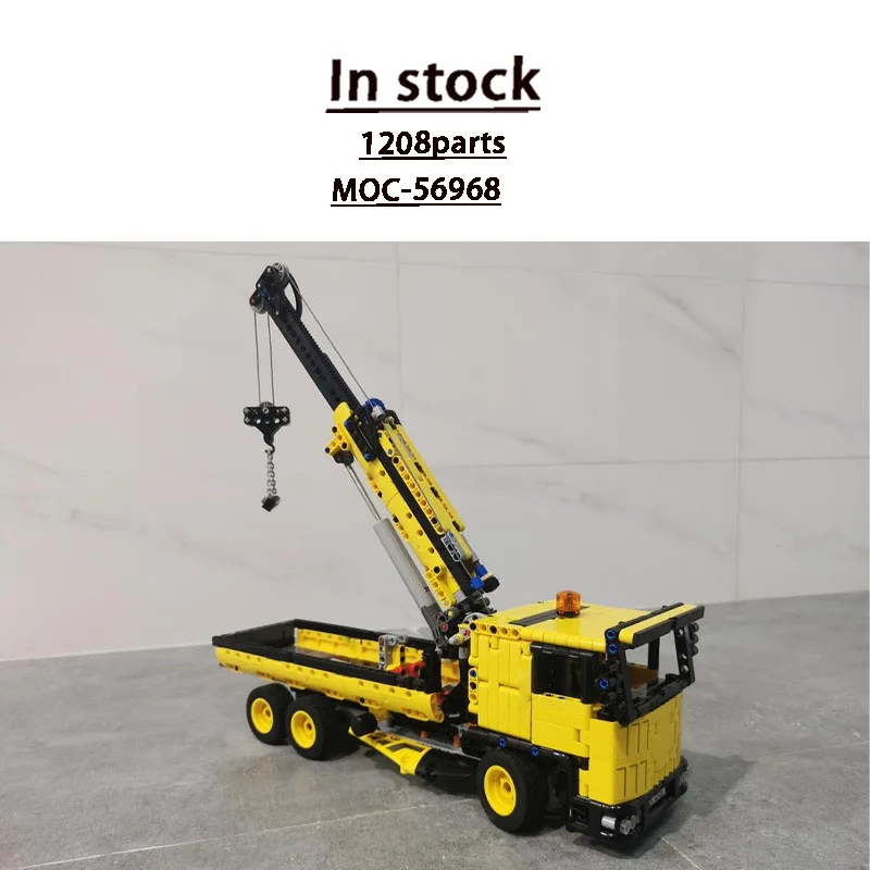 

Конструктор MOC-56968 «Классический новый грузовик-кран с плоской платформой», 1208 деталей, подарок на день рождения для мальчиков, взрослых и детей
