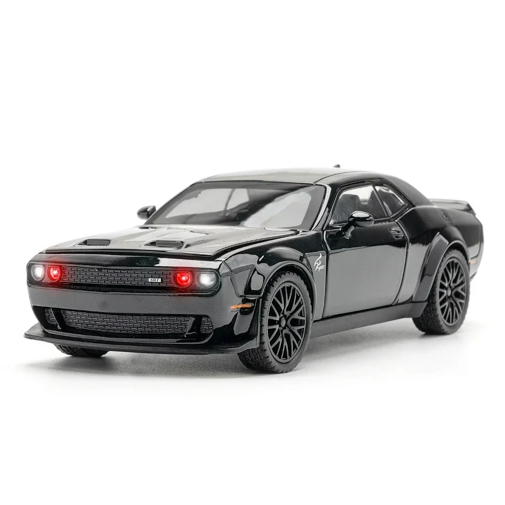 1:32 Symulacja Dodge Challenger Helicat Srt Red Eye Alloy Cars Zabawka Diecasts Pojazdy Metalowy model samochodu Dekoracja Dzieci Prezent Chłopiec