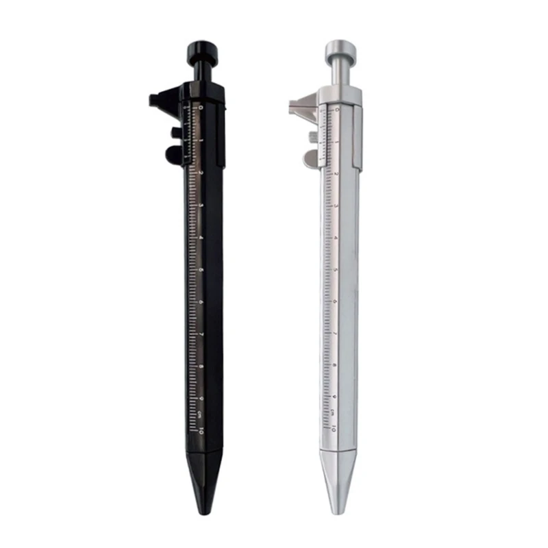 Multi-functional Writing Pen with Vernier-Caliper Retractable Ballpoint Pen Dropship