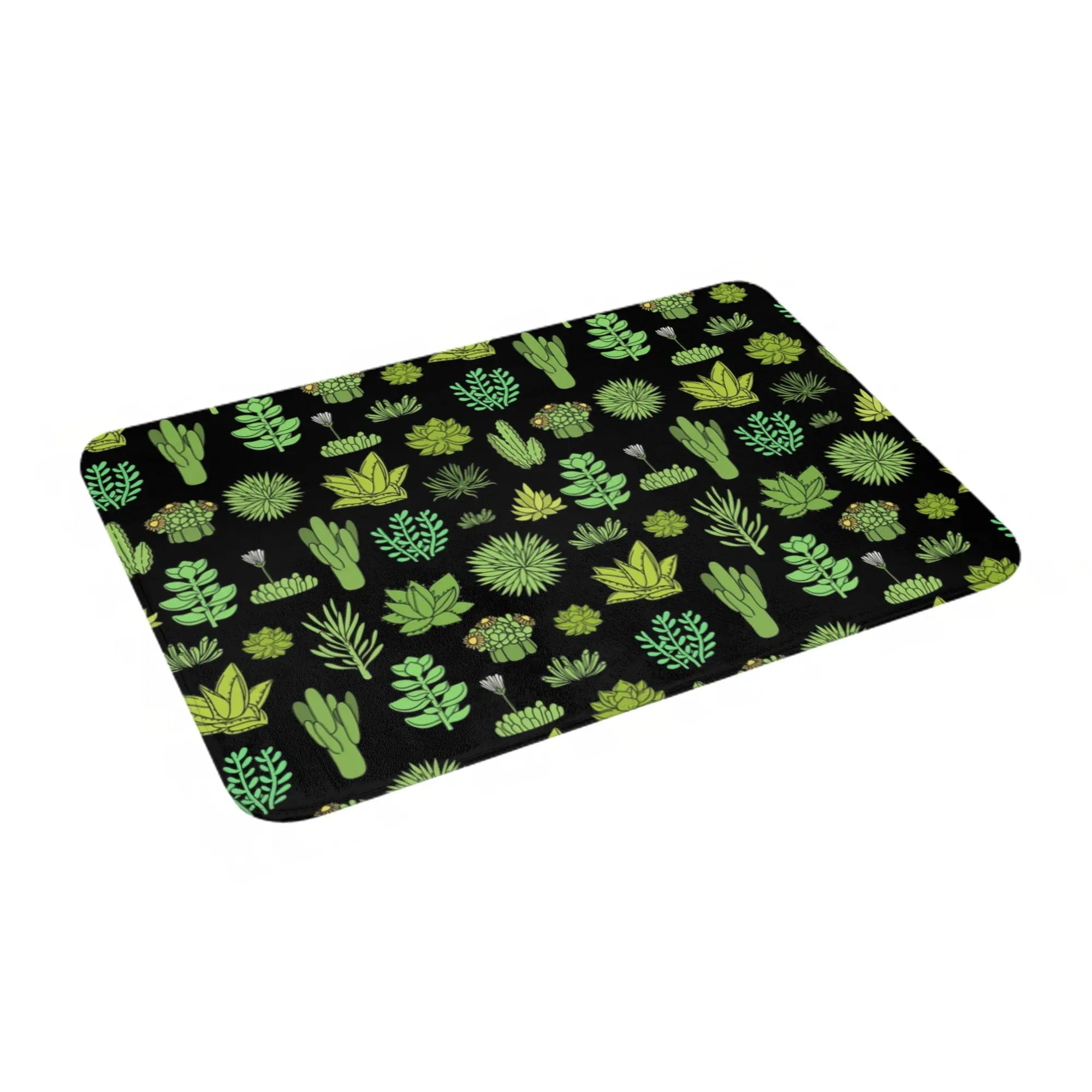 Awesome Succulents And Cactus Door Floor Bathroom Mats Anti-Slip Outdoor Cacti Plants Doormat Toilet Entrance Rug Carpet Footpad