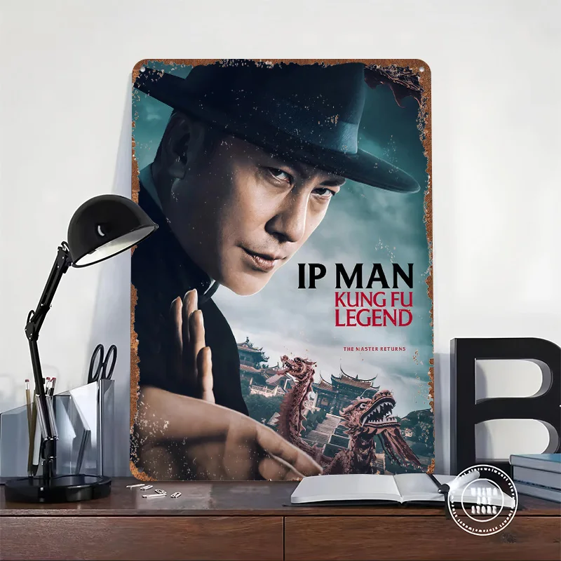 Ip Man Kung Fu Legend Movie Personalized 3D Textured Metal Poster Wall Art Tinplate Sign for Living Room Decorations Home Decor