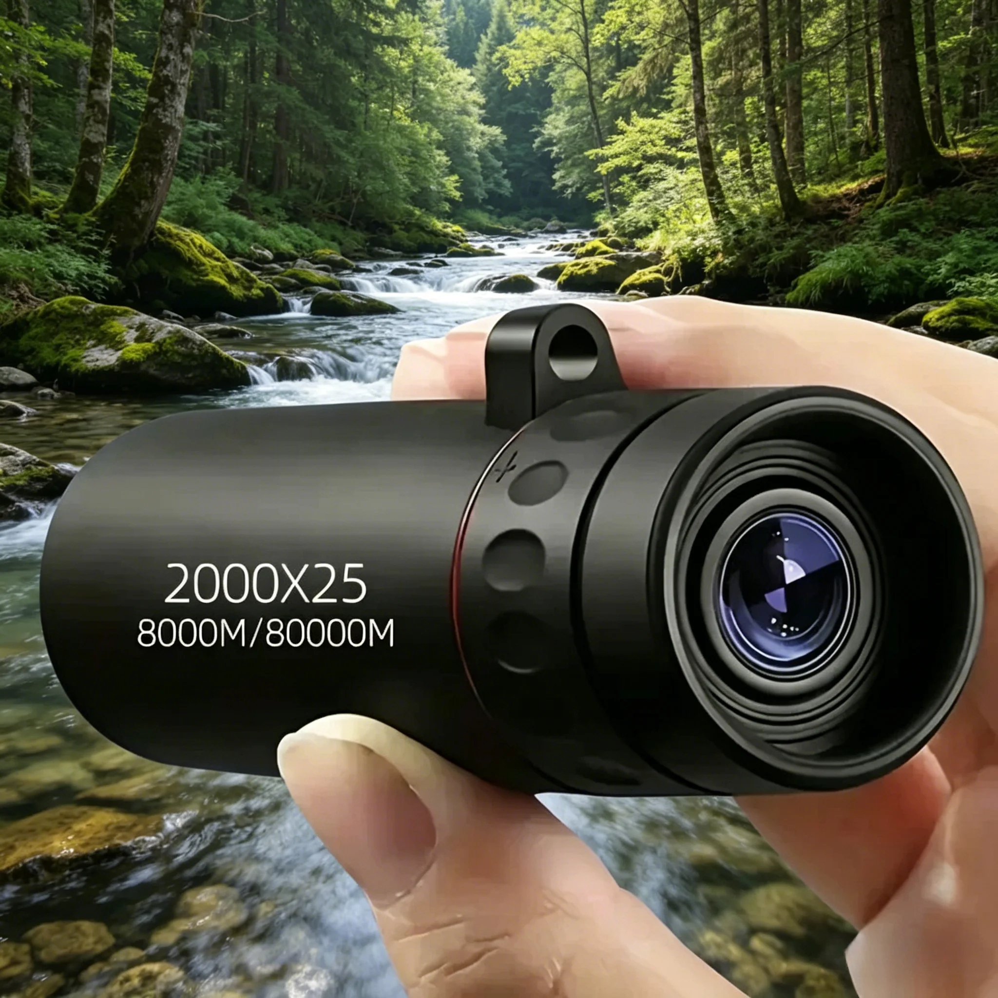 Telescopio Monocular de Alta Potencia 2000X25, Visión Nocturna HD, Telescopio Portátil para Fotografía con Teléfono, para Conciertos al Aire Libre y Observación de Aves