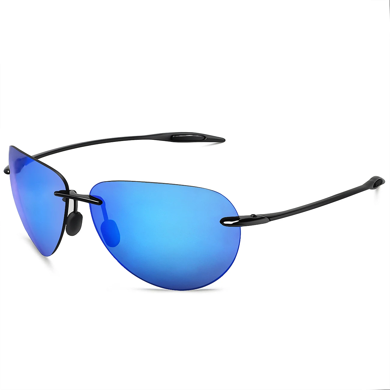 MAXJULI polarized sunglasses women&men Fashion Driving Sports Unbreakable Rimless Oval for UV400 （MJ8008）