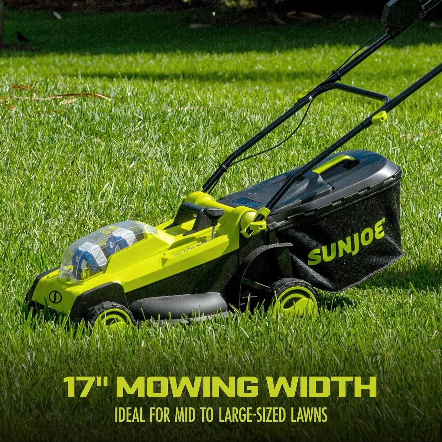 24V-X2-17LM 48-Volt 17-Inch Mulching Walk-Behind Lawn Mower w/11-Gallon Grass Catcher & 6-Position Height Adjustment,NEW