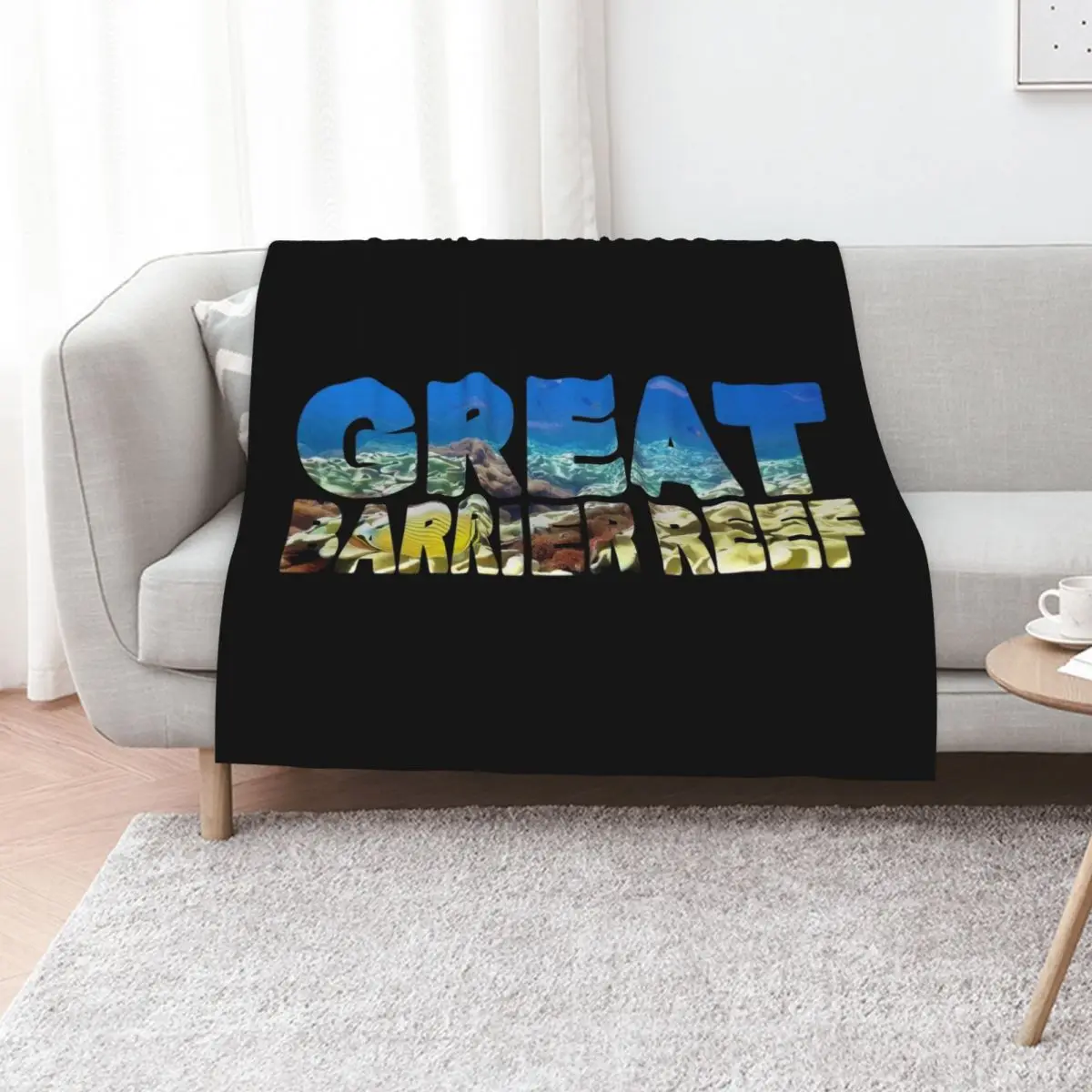 GREAT BARRIER REEF - Queensland Australia Underwater Throw Blanket Luxury Thermal Winter beds Large Blankets