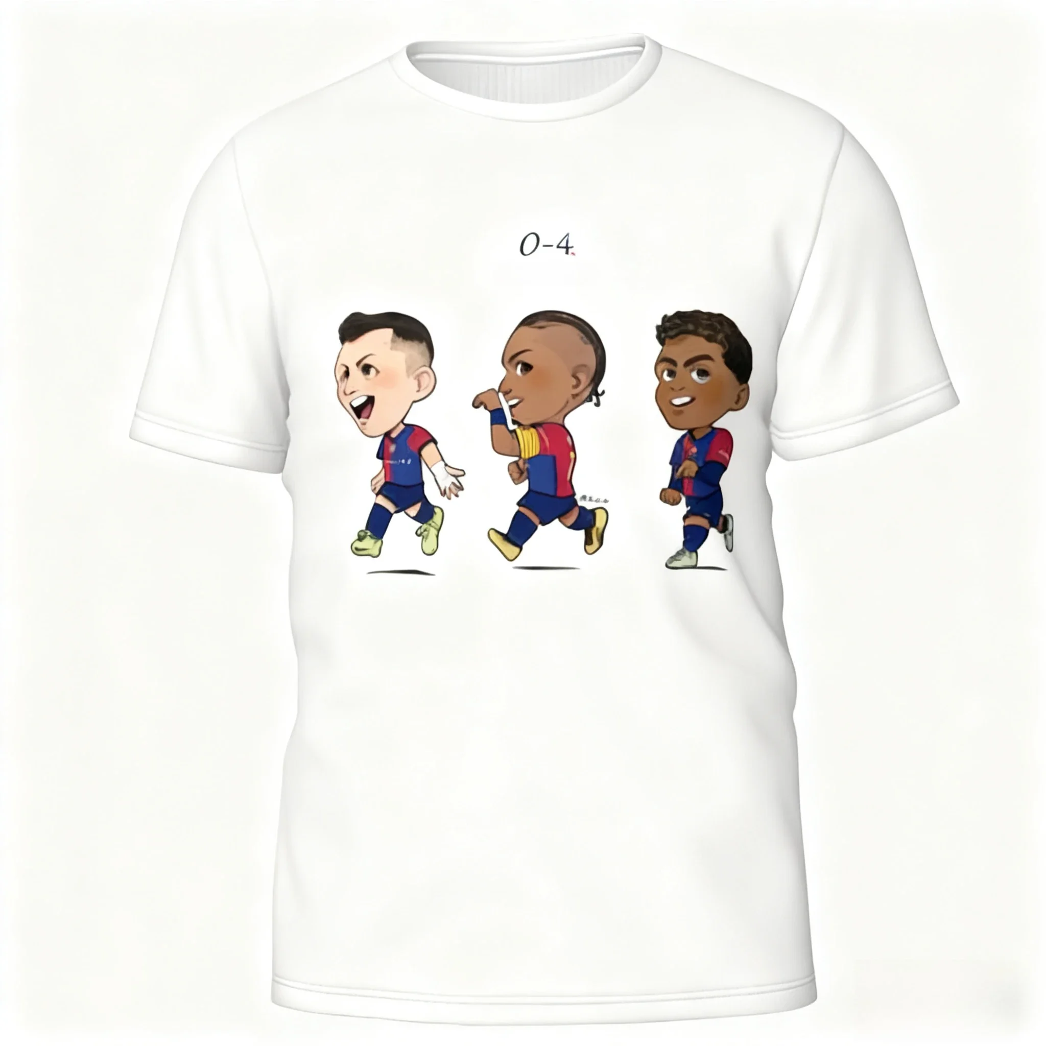 2025 جديد البوليستر قصيرة الأكمام ثلاثية الأبعاد مطبوعة برشلونة هجوم طباعة الرجال والنساء التجفيف السريع تنفس تي شيرت #3