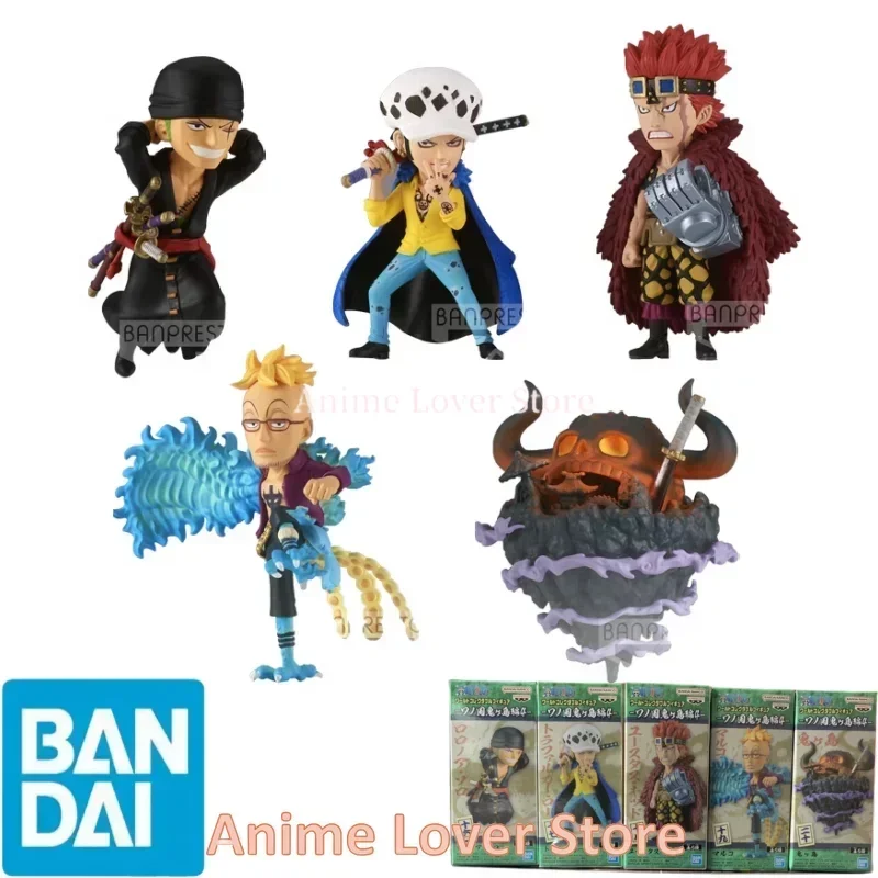 Bandai Banpresto Original One Piece WCF The Island of Ghosts VO.4 Zoro Marco Law Eustass Kid Anime Figures Toys for Kids Gift