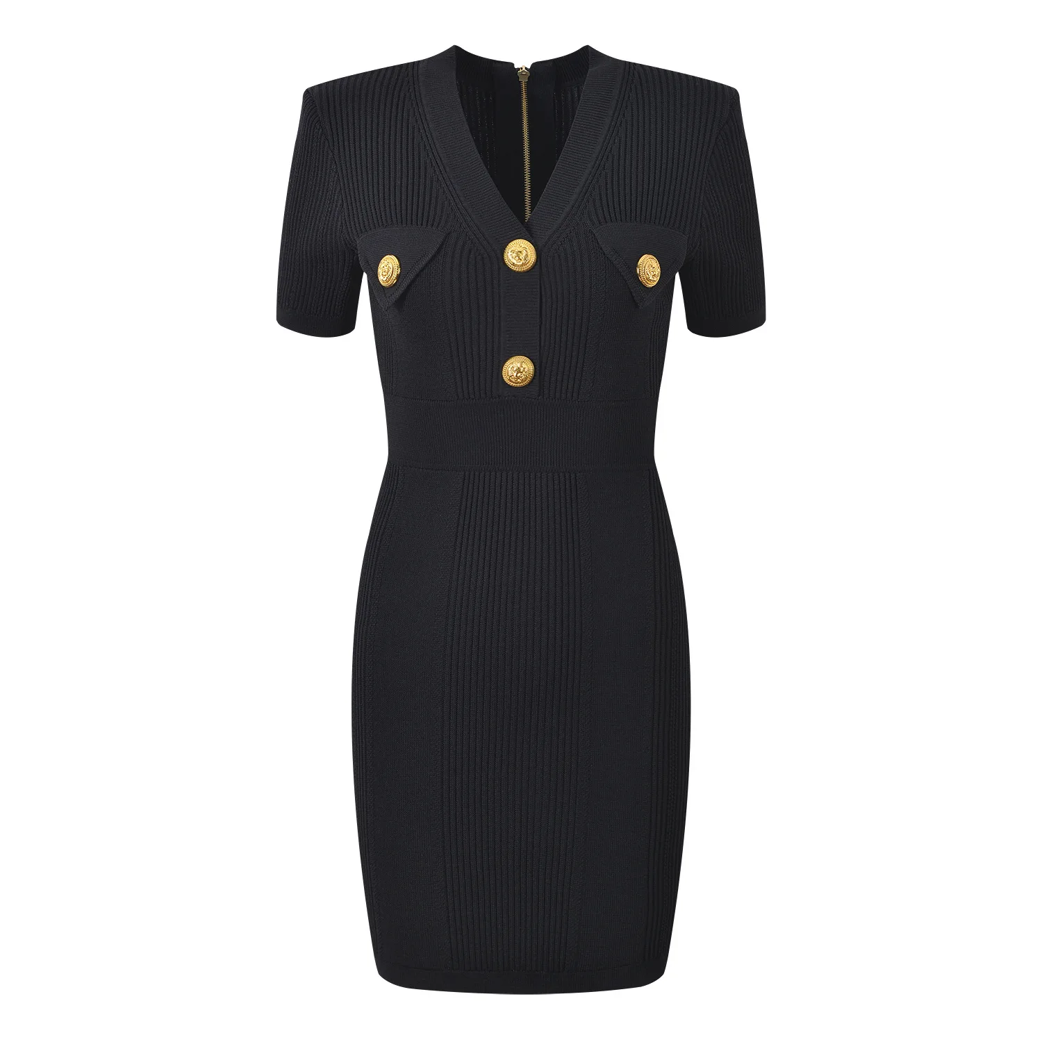 Lente Zomer V-hals Gebreid Slim Fit Metaal Bule Ele Lady Dr Faionable Wraparound Rok Sle ort Sve Dr