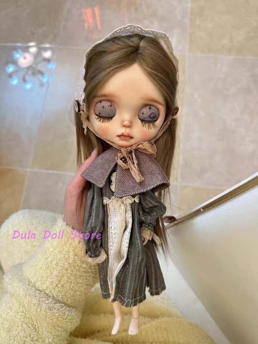 

Dula Doll Clothes Handmade Dark gray dress for Blythe Landoudou Landazz Qbaby ob24 ob22 Azone Doll