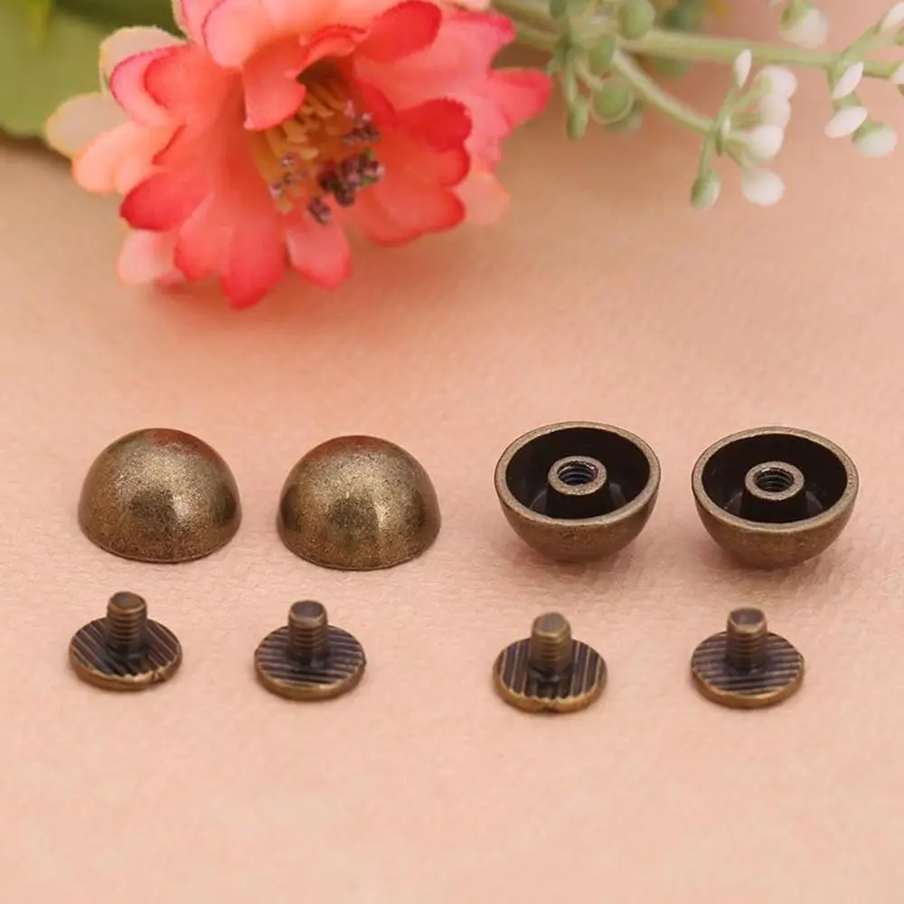 8/10/12/16/20mm DIY Metal Nail Leather Craft Clothes/Bag/Shoes Solid Nail Bolt Round Head Screws Strap Rivets Mushroom Dome