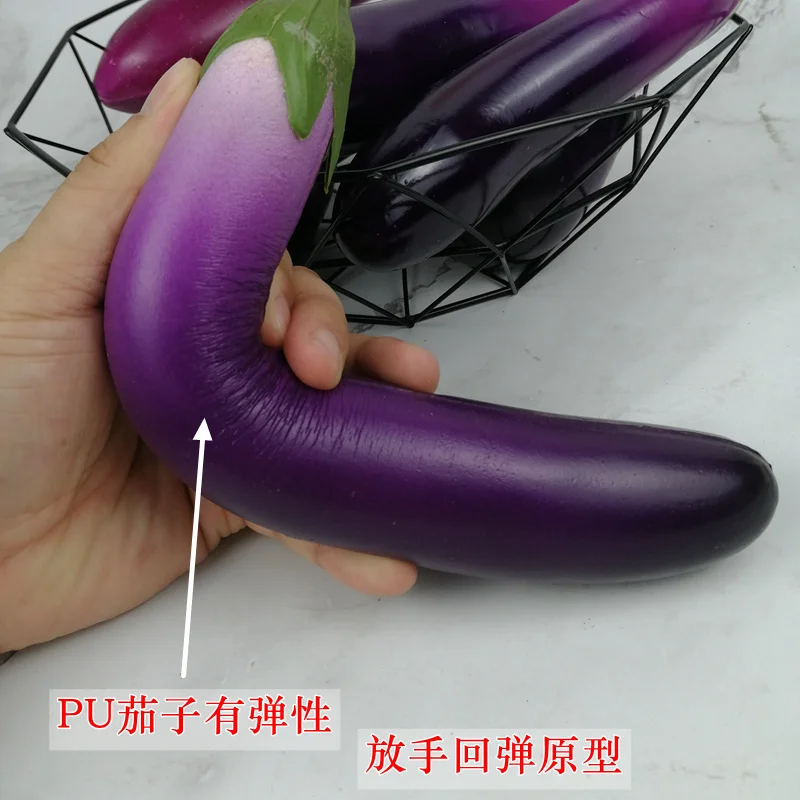 Pu Simulation Cuke Gurke Aubergine Modell künstliche Dekorationen Küche Dekoration Requisiten Schaum Gemüse – Detail 1