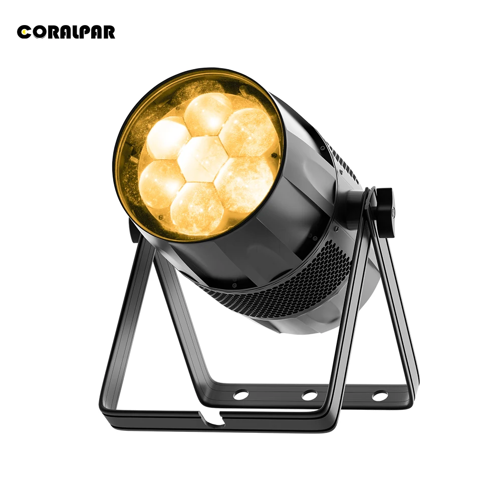 Imagem -02 - Coralpar Ip65 à Prova Dip65 Água Led Zoom & Lavagem Par 7x40w Rgbw Abelha Olho Iluminação Efeitos Estroboscópicos para dj Discoteca Casamento Boate Teatro