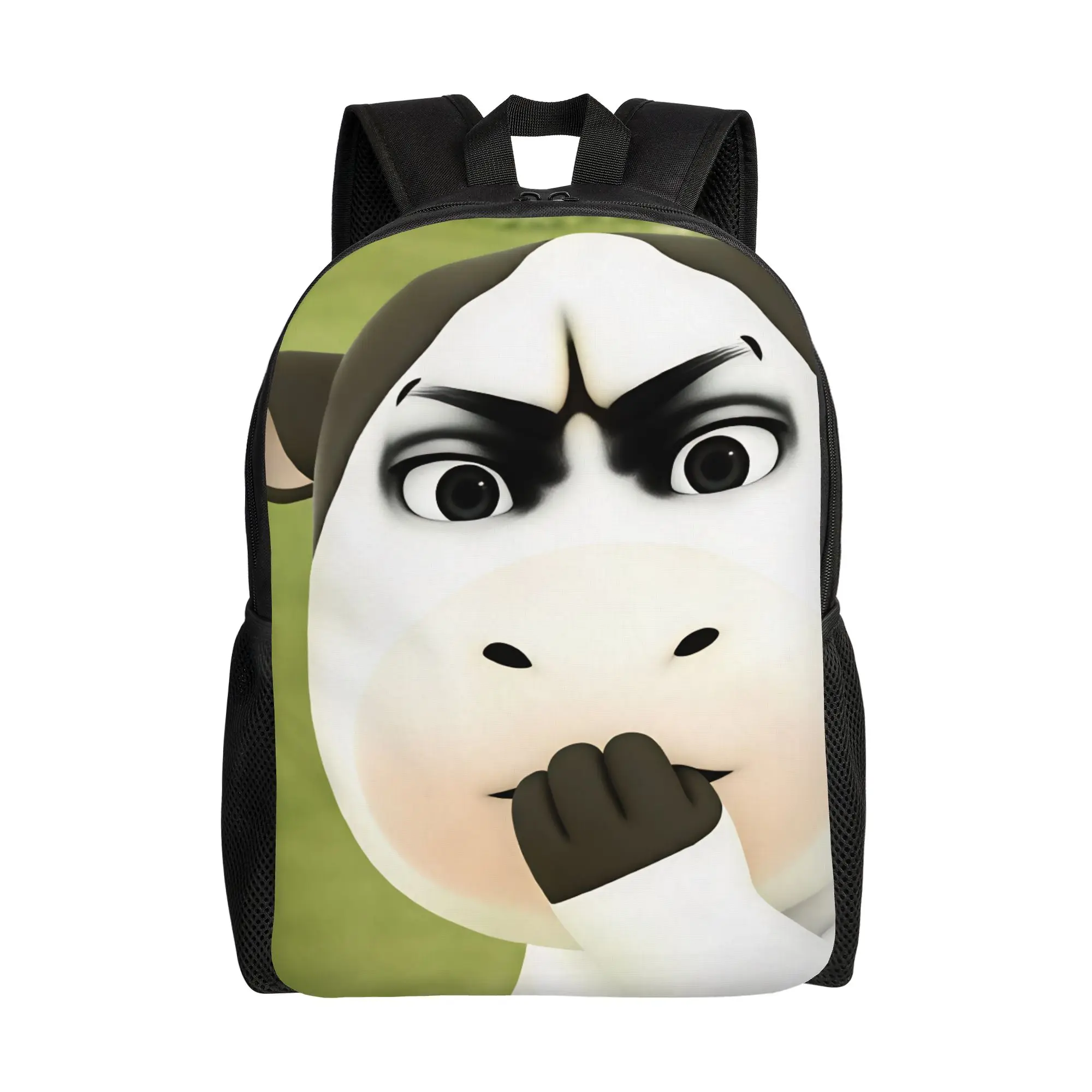Funny Grassland Cattle Meme  Backpack Student  Pattern Backpacks Polyester Pretty School Bags Travel Custom Rucksack
