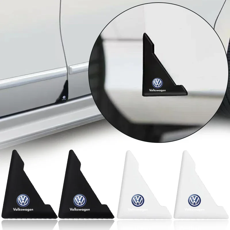 

2pcs Car Door Corner Protection Decals 3D Stickers Car Accessories For Volkswagen CC Golf 4 6 7 GTI Tiguan Passat B5 B6 B7 Jetta