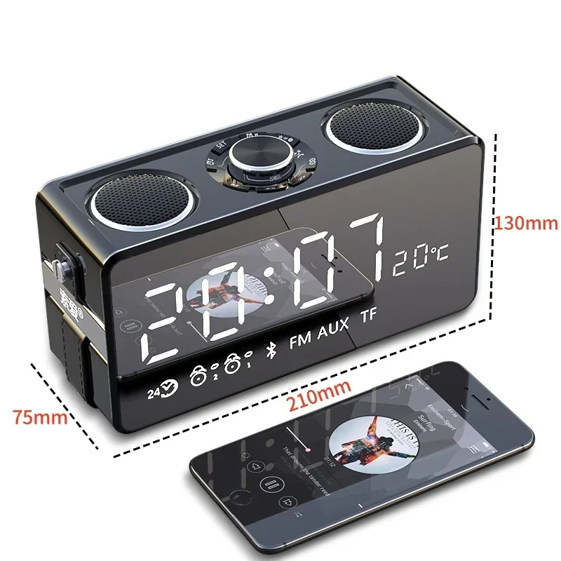 

Audience Caixa De Som Wireless Bluetooth Speaker High Volume Sound System 3D Surround FM Radio Alarm Clock Subwoofer 2.1 Channel