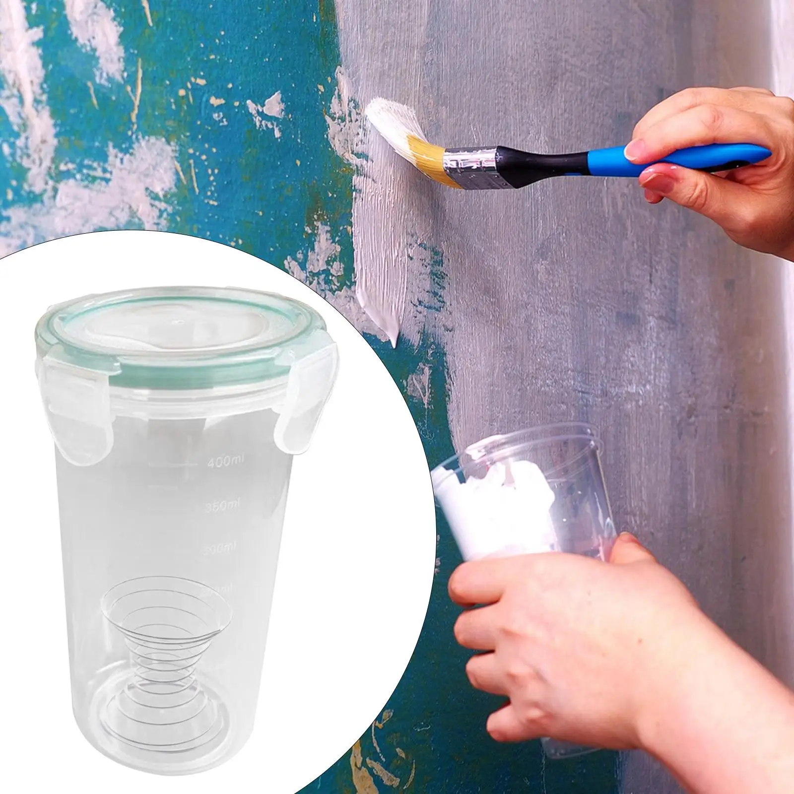 Recipientes De Armazenamento De Pintura Retocar Recipiente De Pintura, Bola De Mistura De Aço Inoxidável, Copos para Repintar A Tinta De Resta