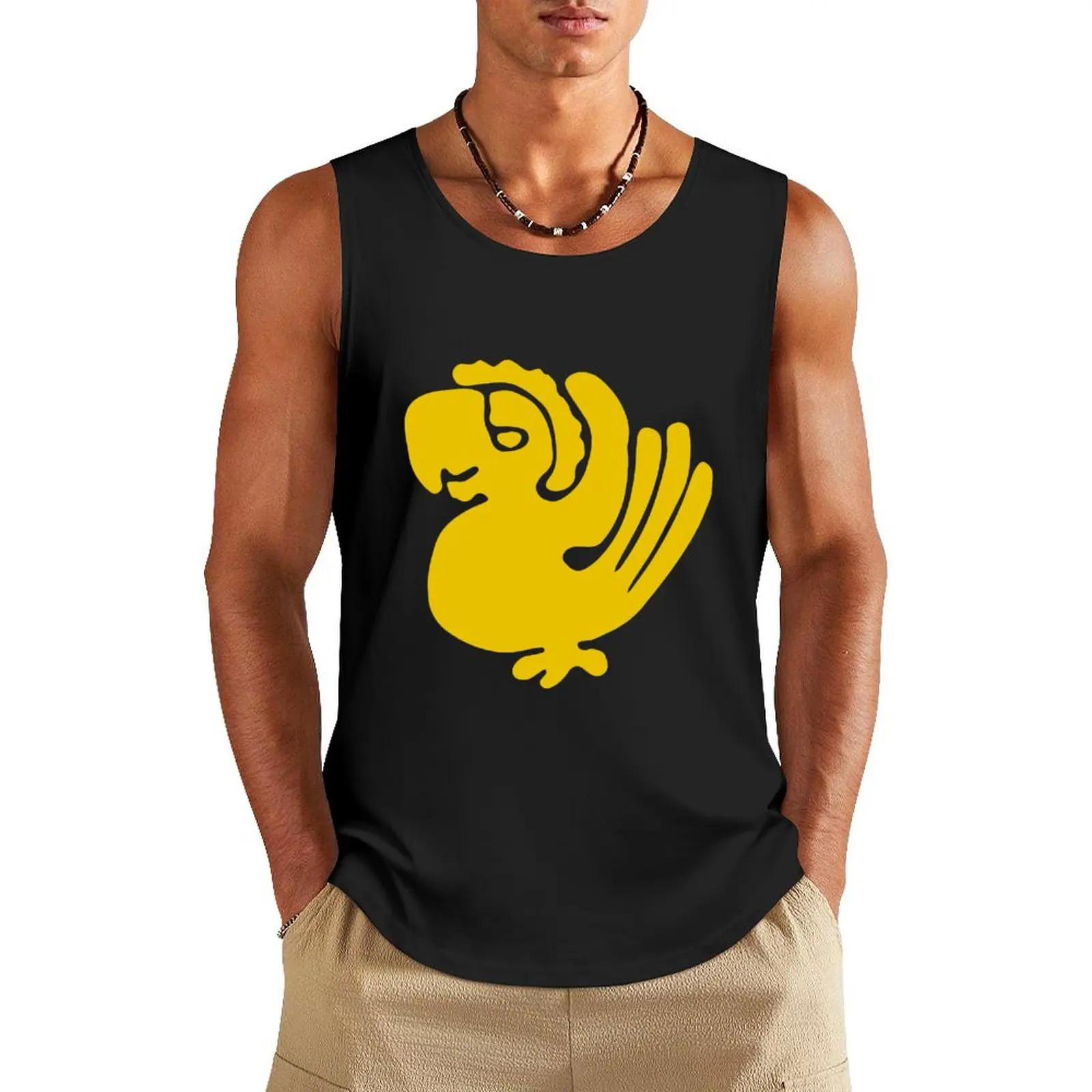 

Purple Parrots Tank Top gym accessories men t-shirts man Men sleeveless tee basketball clothing